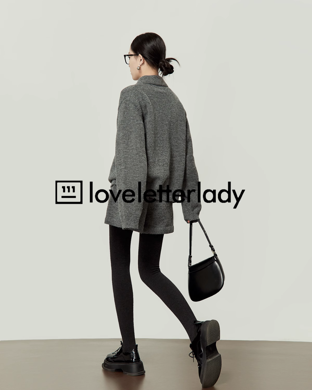 Gray Long Sleeve Knit & Shorts LLA0398