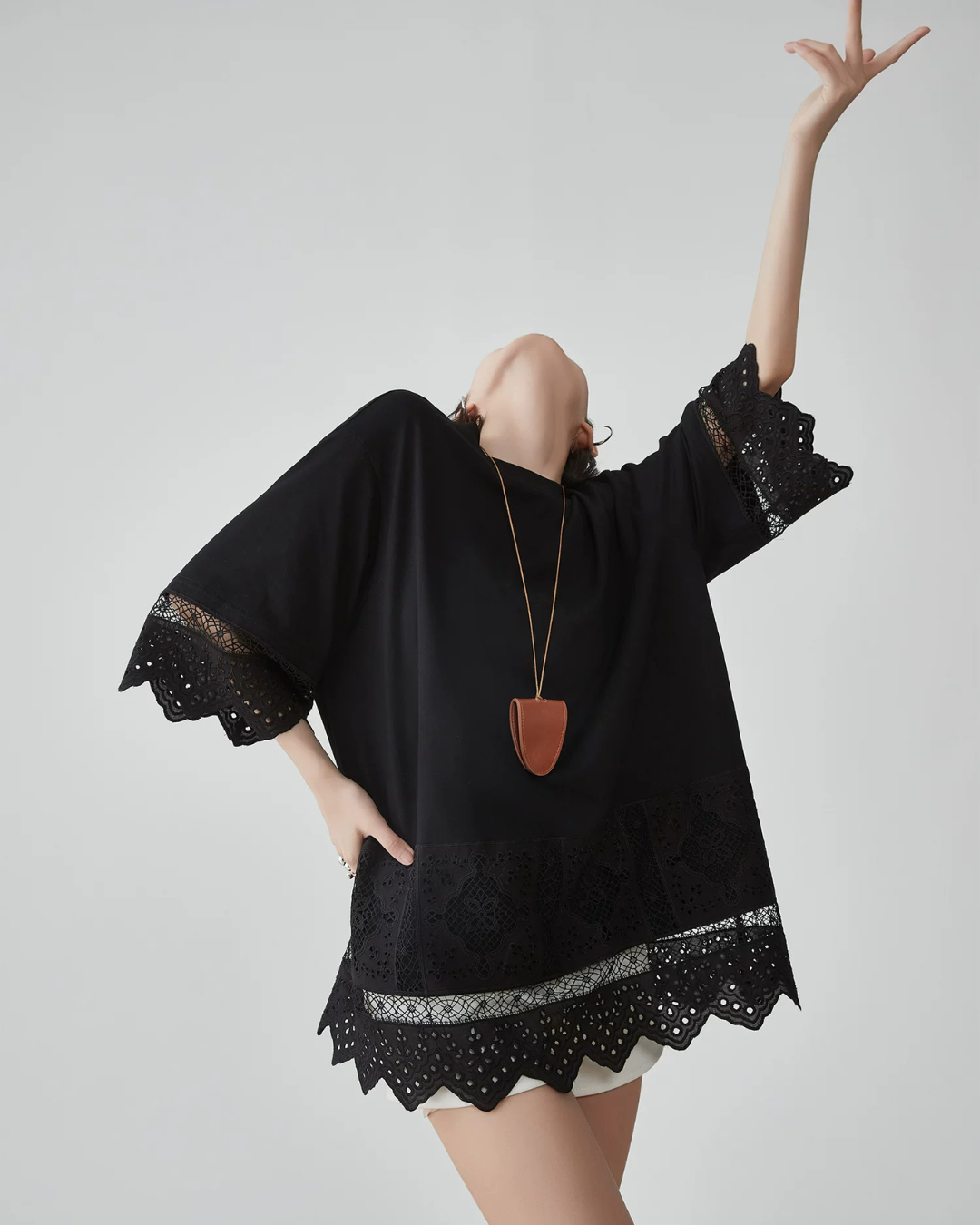 Scallop Lace Oversized Top FER0164