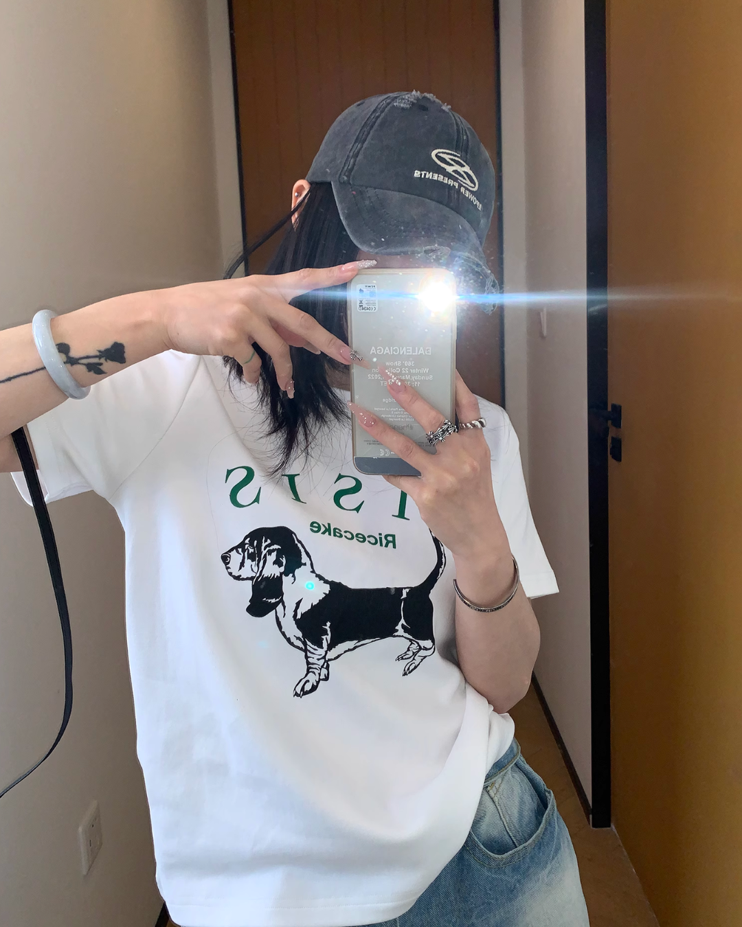 Dog Print Cotton Short Sleeve T-Shirt YLS0819