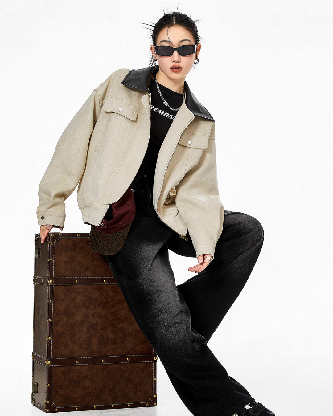 Contrast Color Pocket Jacket ICM0068