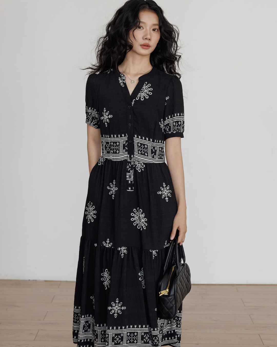 Summer Embroidered Vintage Dress VAS0100