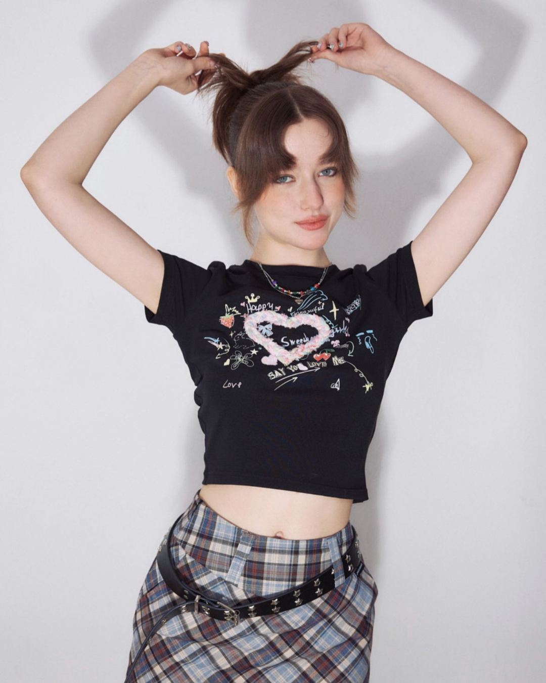 Heart Print Short Tops ZZF0220