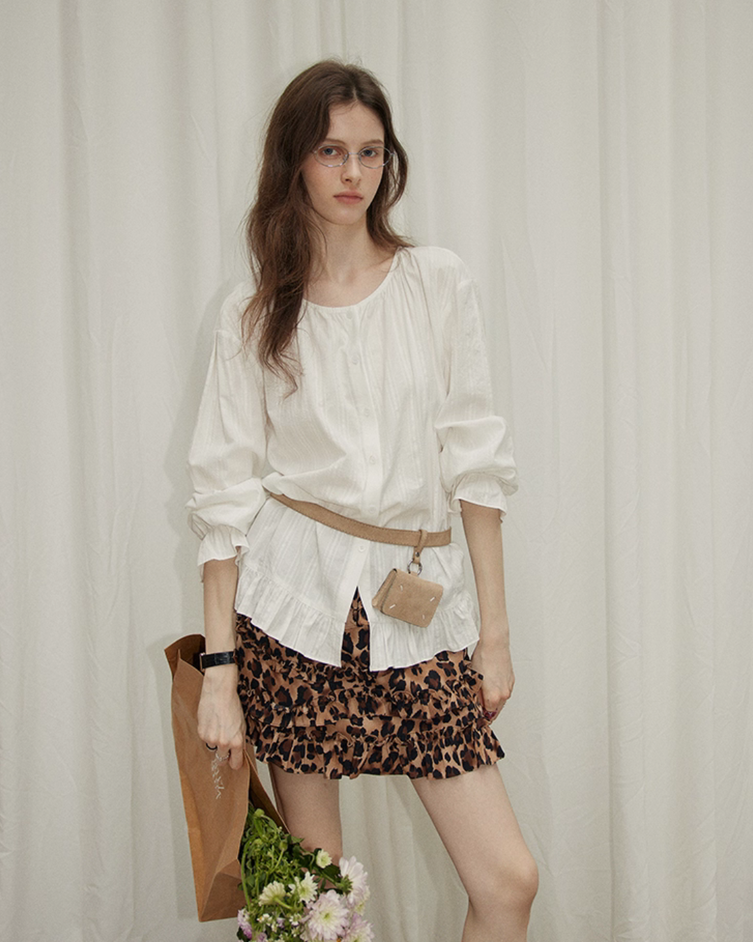 Leopard Frill Mini Skirt RLZ0010