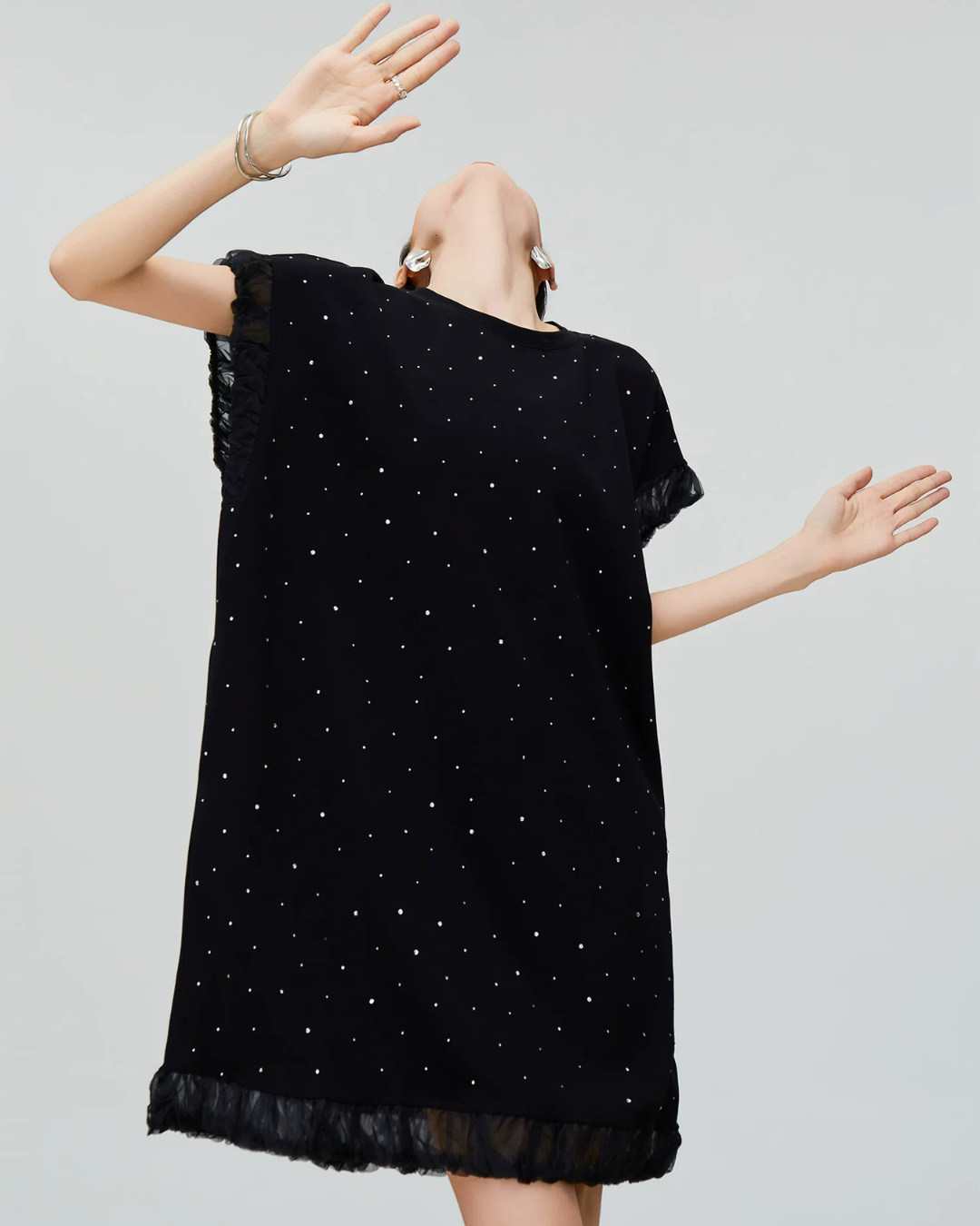 Dot Tulle Layered Dress FER0335