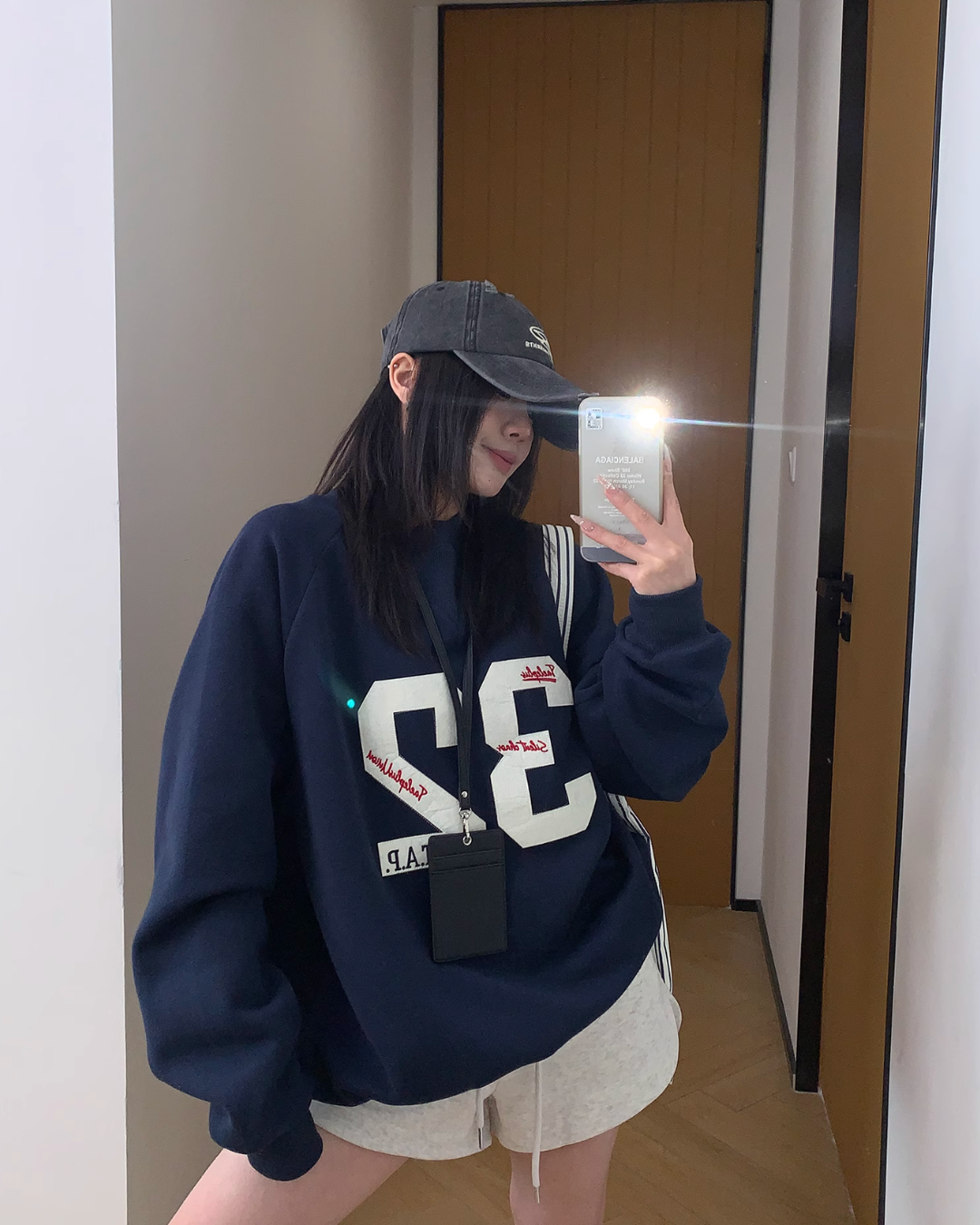 Number Logo Sweat Top YLS0827
