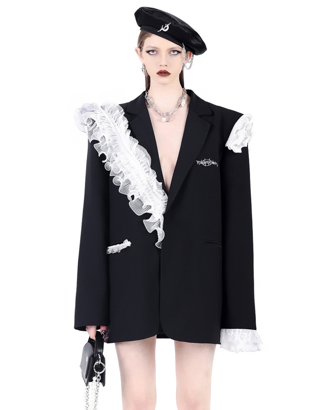 Stitching Irregular Silhouette Jacket PPK0059