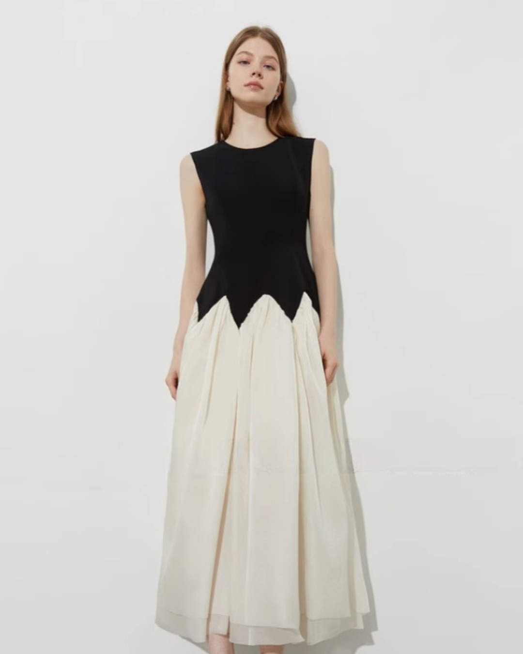 Sleeveless Color Block Dress DPY0021