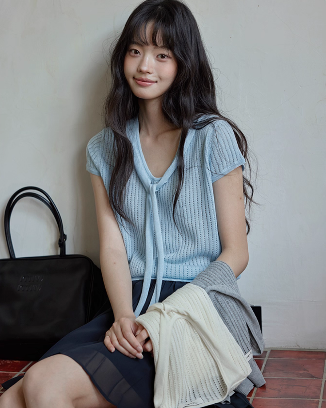 French Sleeve Knit Top SMS0027