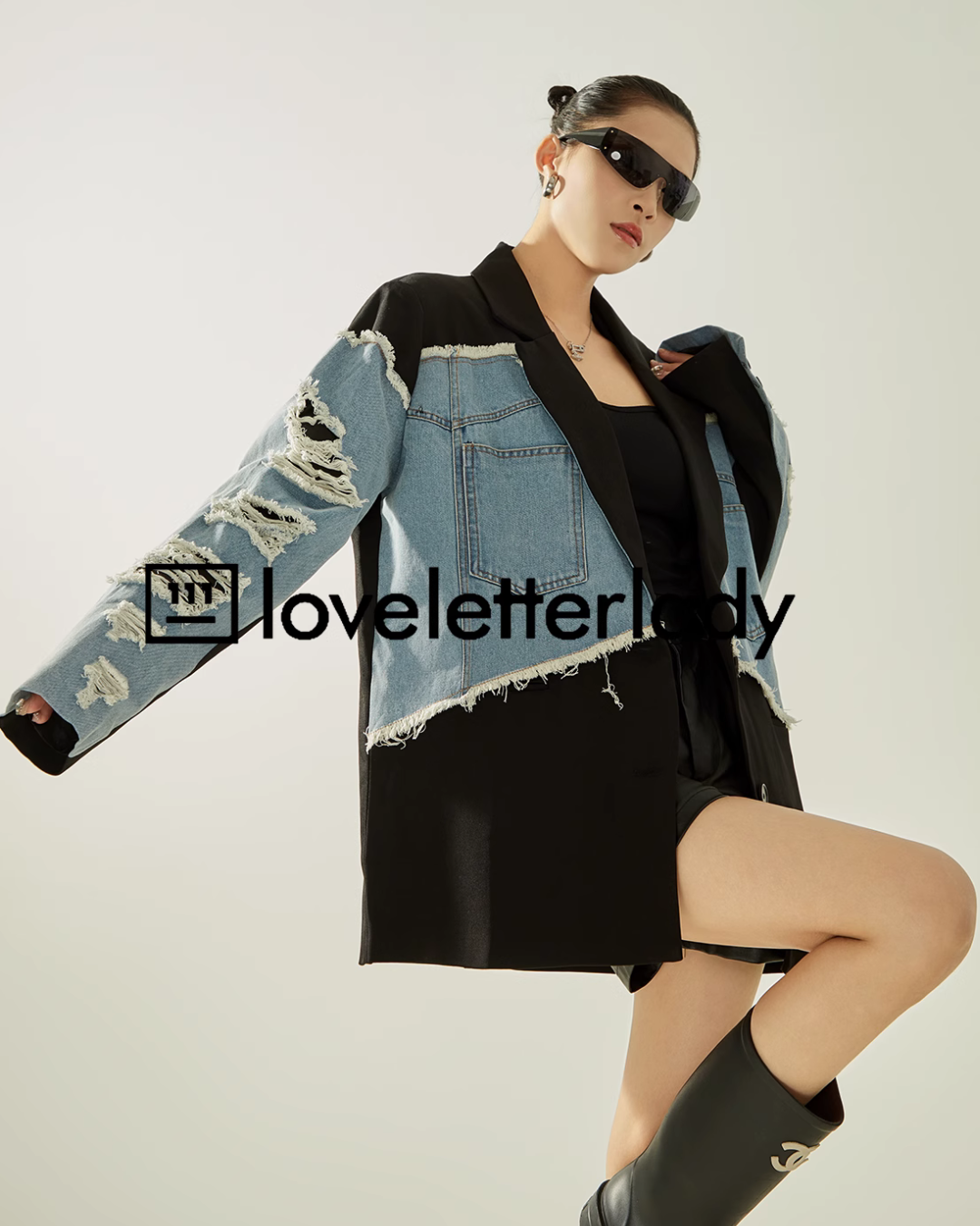 ジャケット・アウター Patchwork Denim Jacket LLA0321 ジャケット・アウター Patchwork Denim Jacket LLA0321