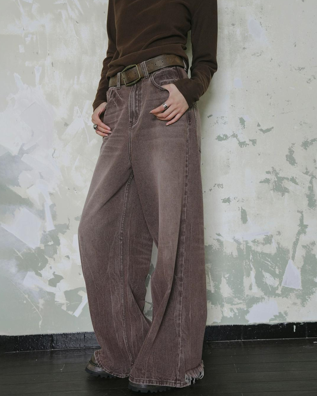 Vintage Wide Straight Pants pcl0007