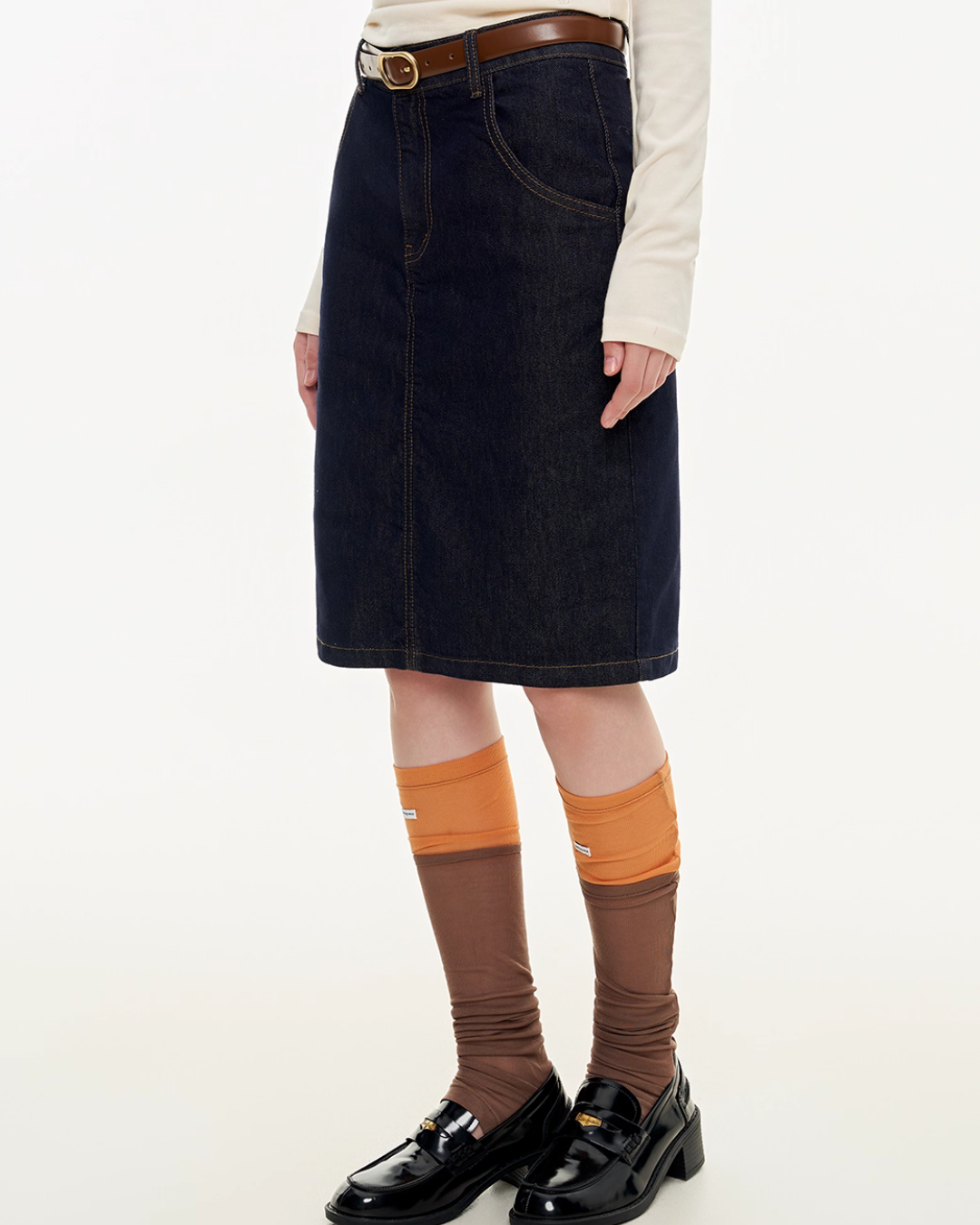 Trapezoid Denim Skirt MDB0008