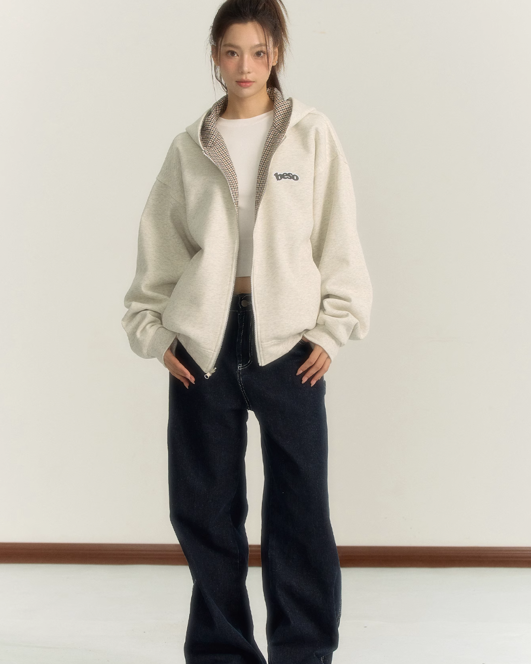 Reversible Paid Hood Zip Jacket BES0001
