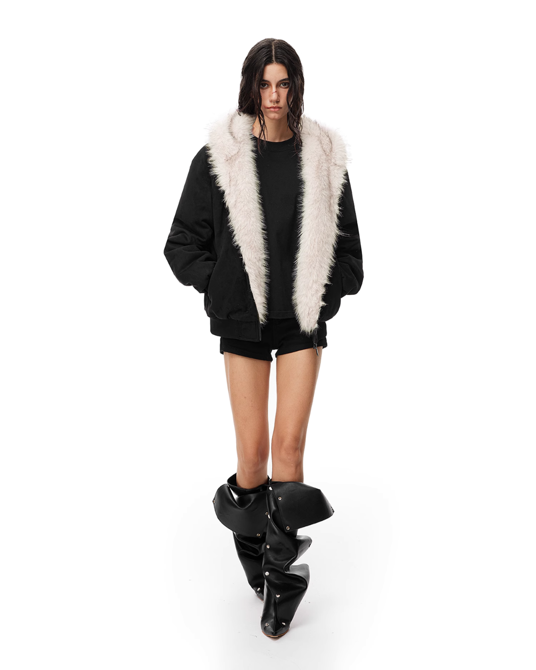 Cat Ear Fur Hood Jacket FDR0003