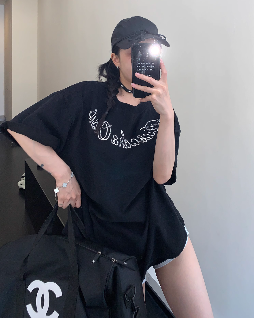 Pearl logo short sleeve T-shirt YLS0837