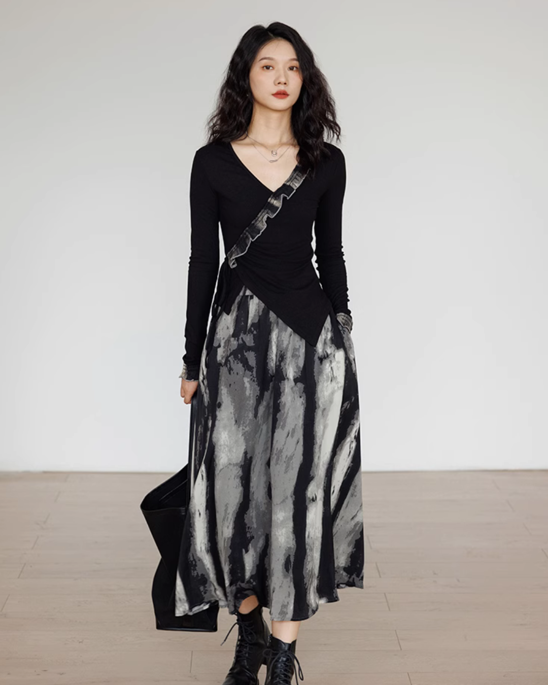 V-Neck Slim Mode Dress VAS0012