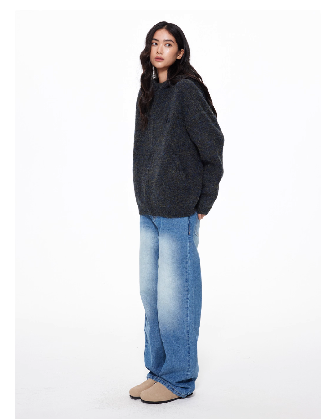 Basic Knit Zip Cardigan UDS0002