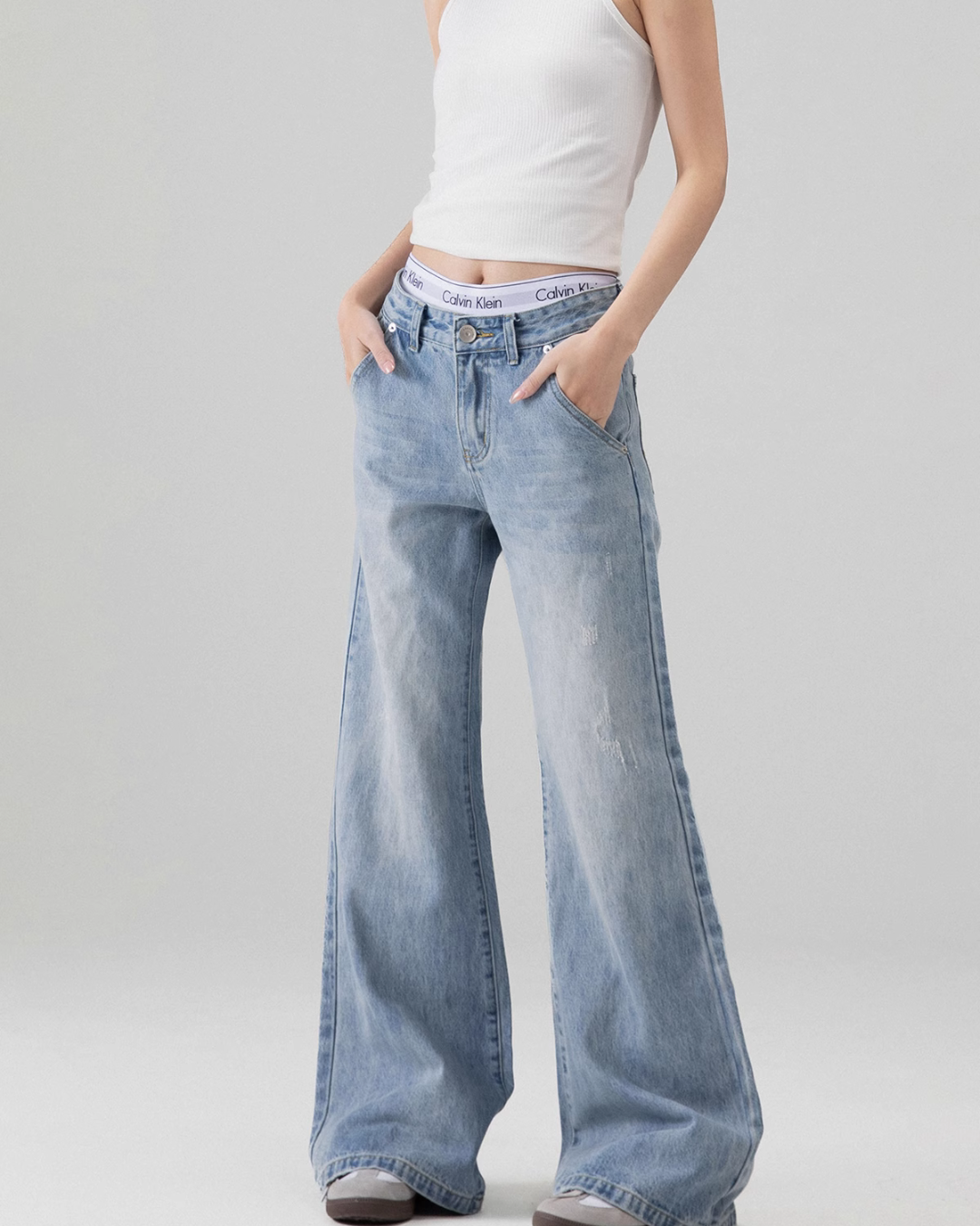 Flare Wide Denim Pants ICM0071