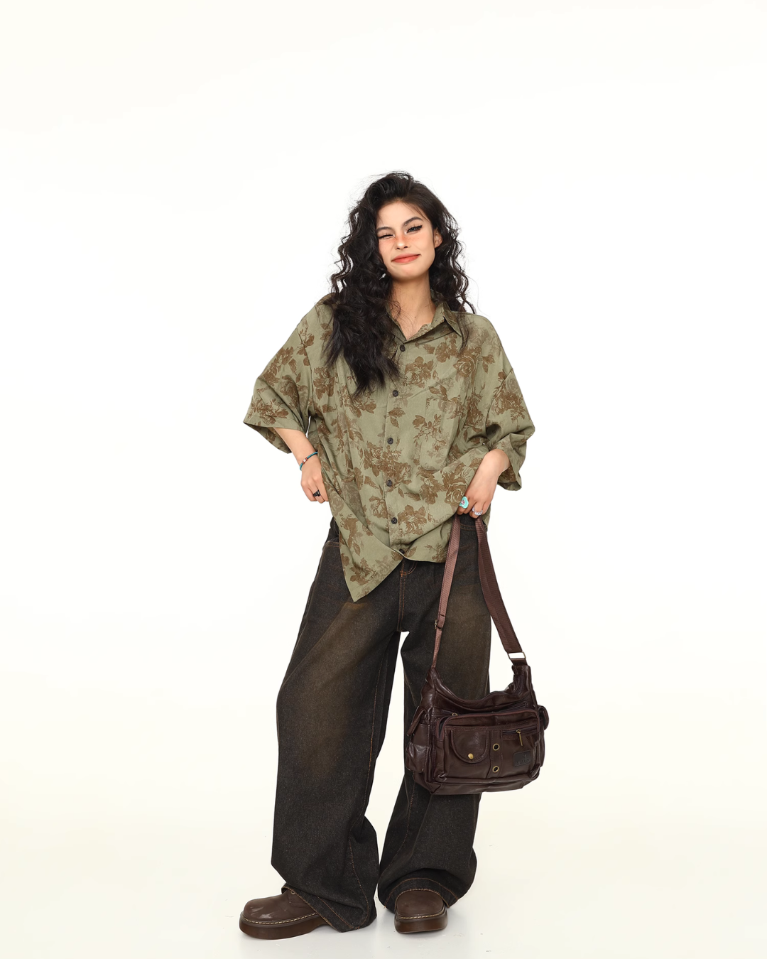 Vintage Floral Loose Shirt WDZ0011