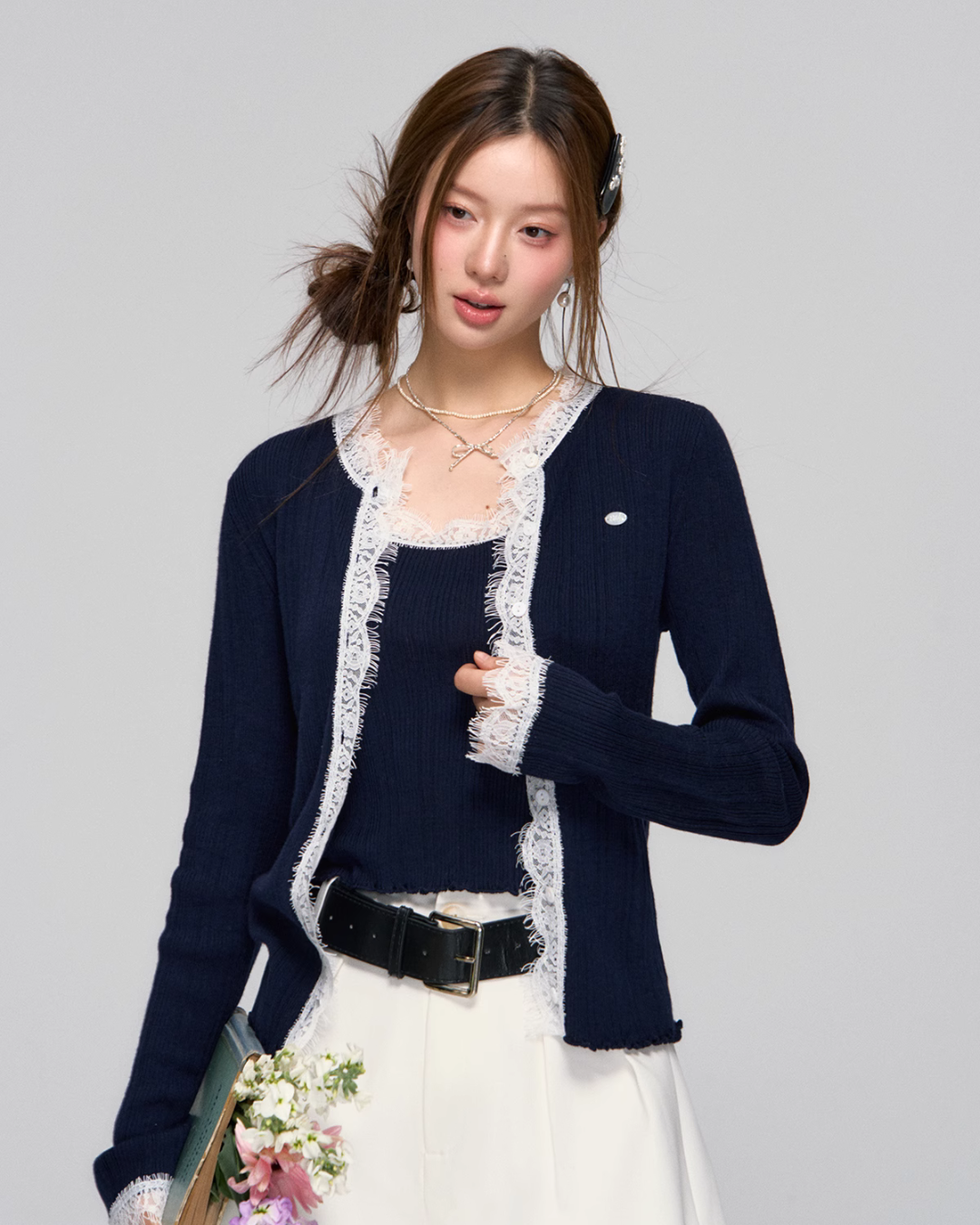 Lace Knit Cardigan / Lace Camisole ASG0031