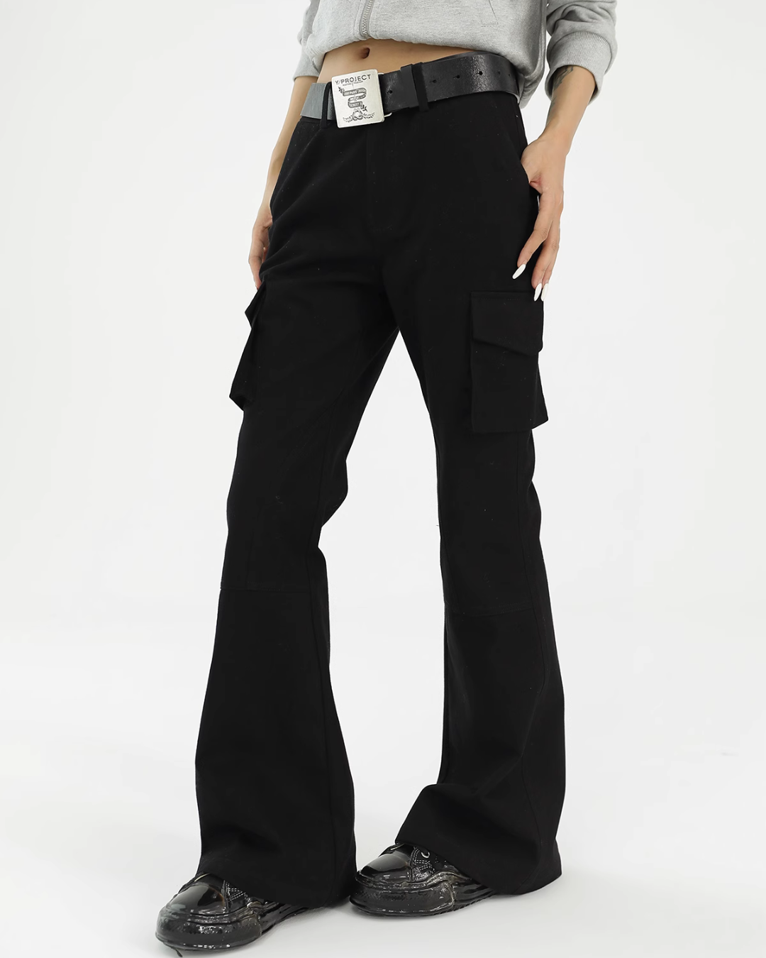 Multi Pocket Flared Cargo Pants ACS0147