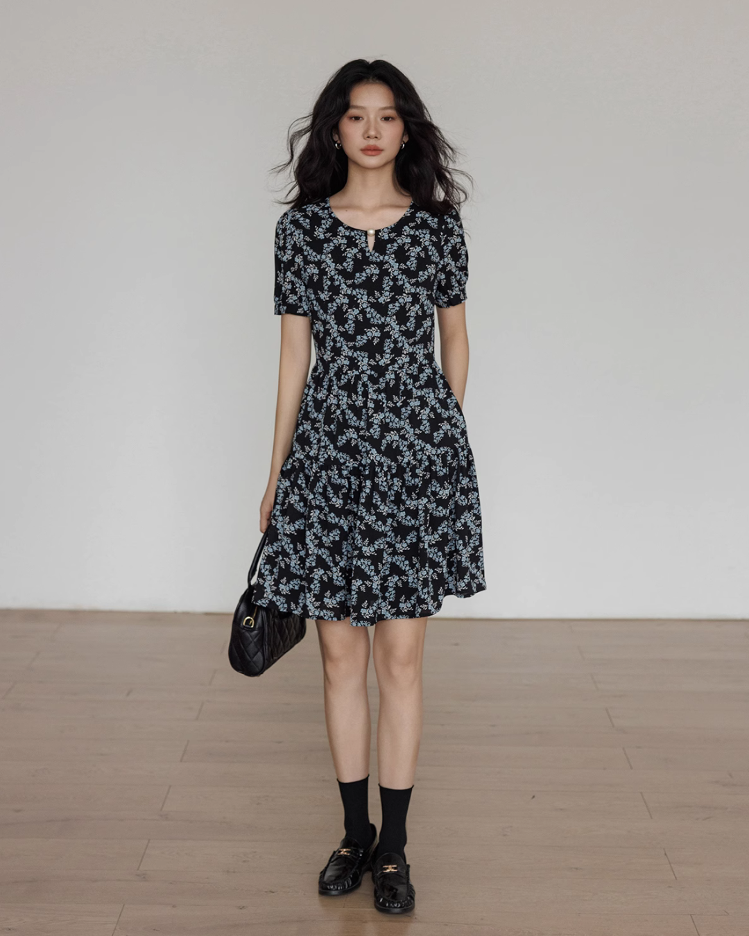 Floral Casual A-Line Dress VAS0051