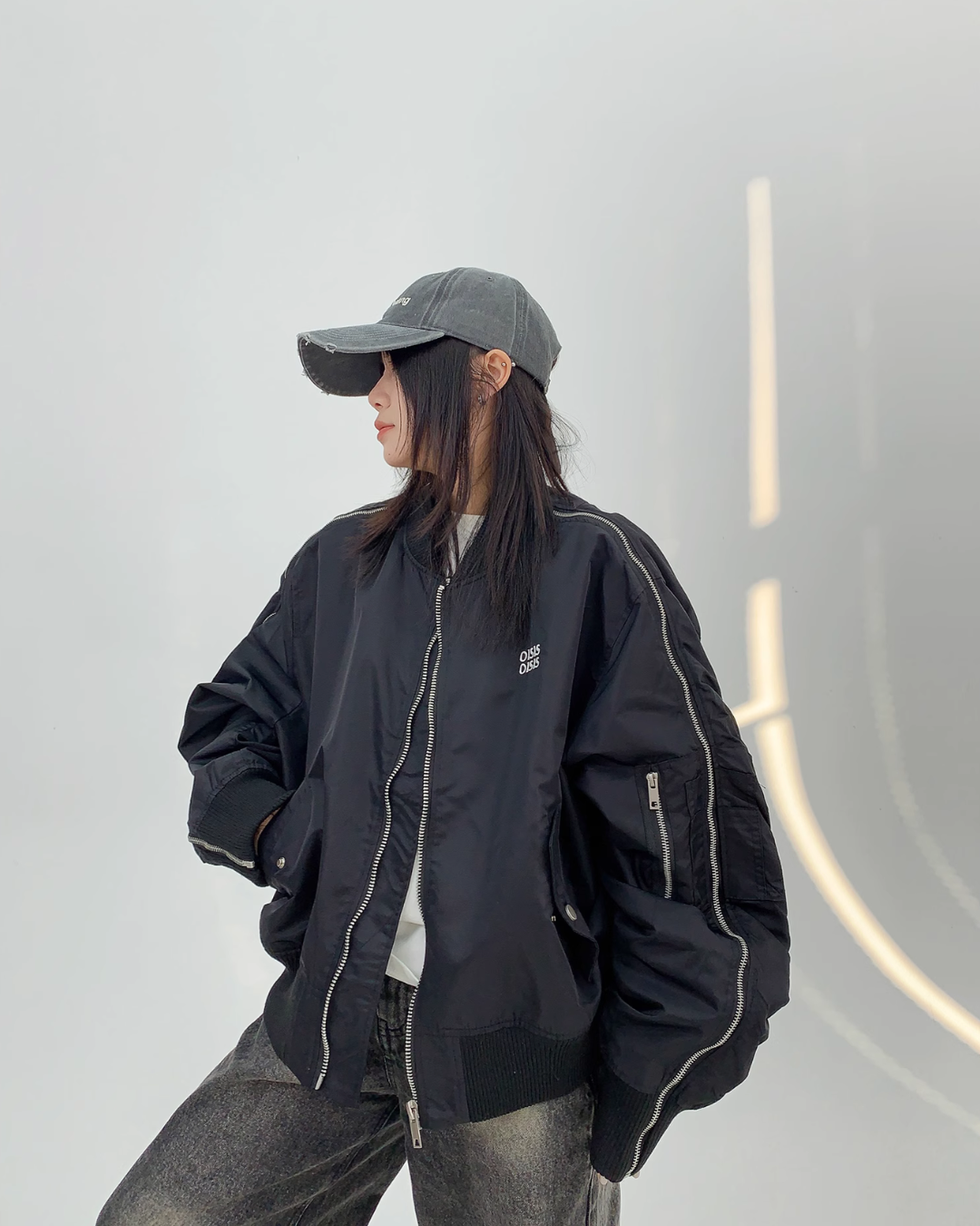 Zip Side Line MA-1 Blouson YLS0823