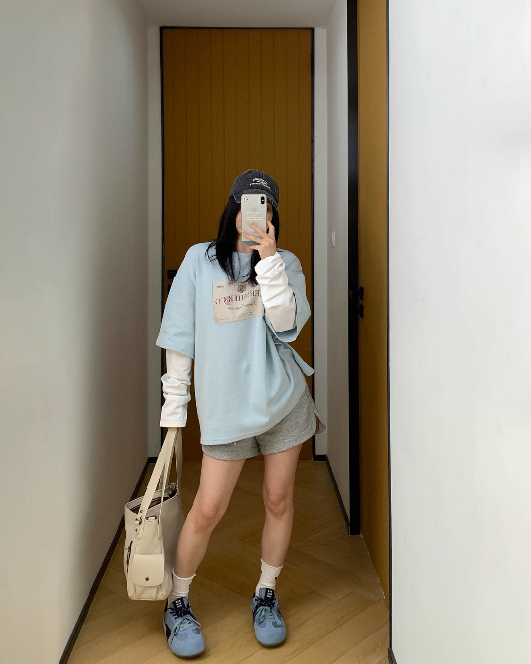 Layered Style Cotton Short Sleeve T-Shirt YLS0820