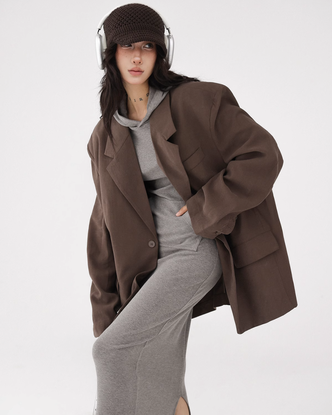 Hood Maxi Length Dress ACS0223