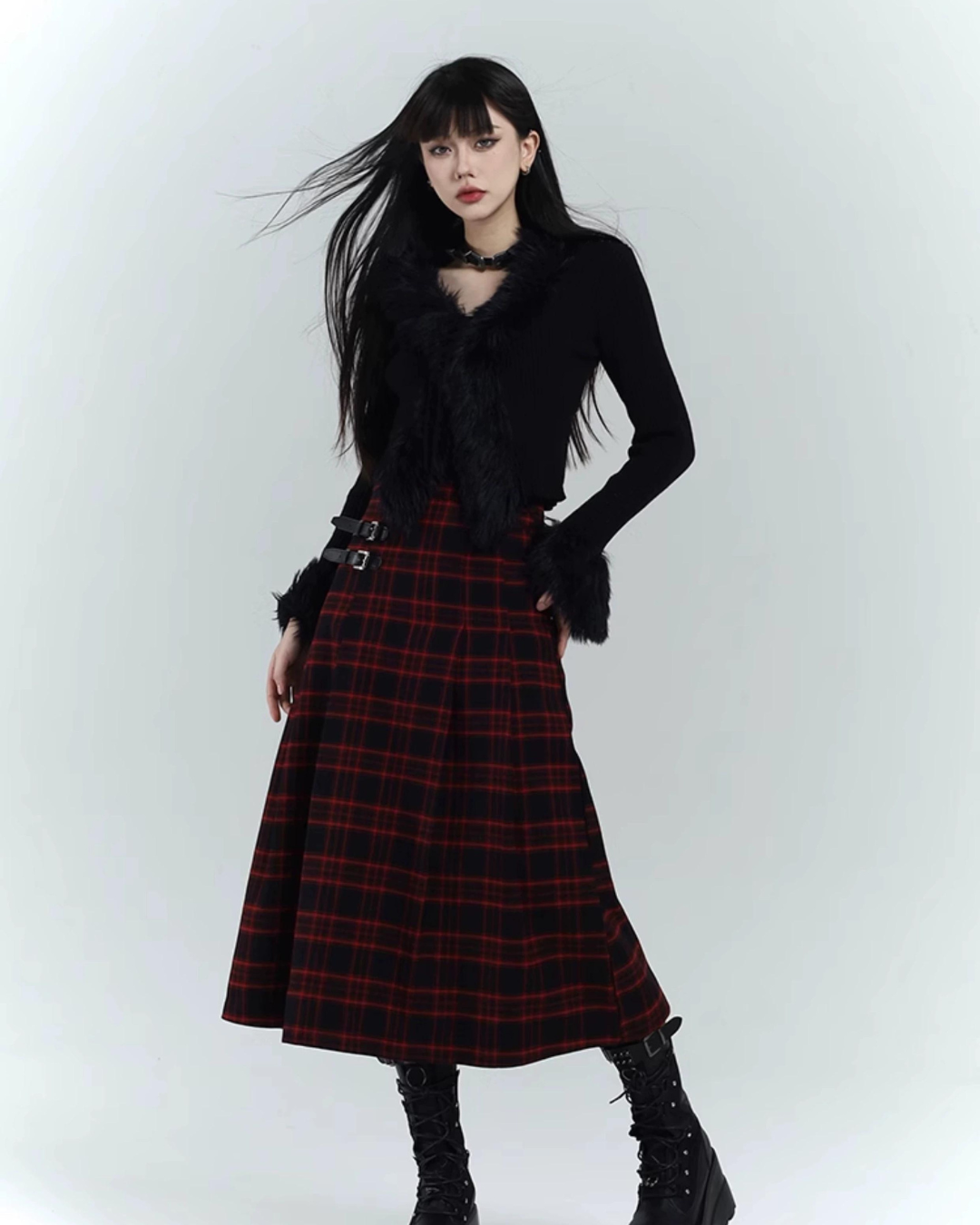 Fur Open Knit Tops lgh0004