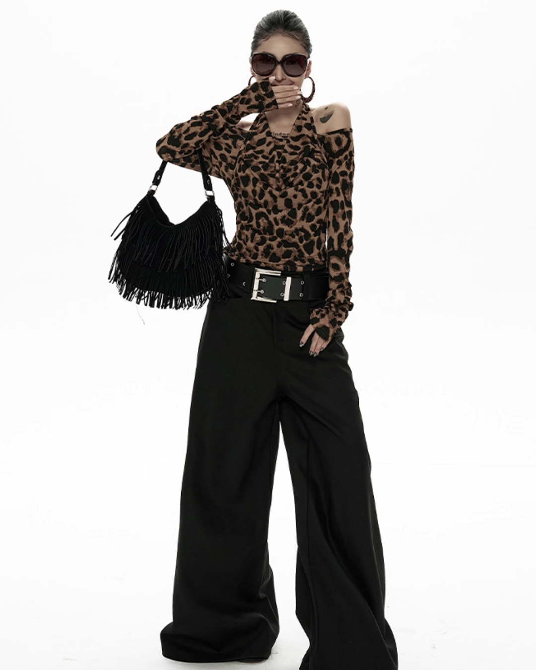 U-Neck Faux Two Piece Slim Knit ZRS0099