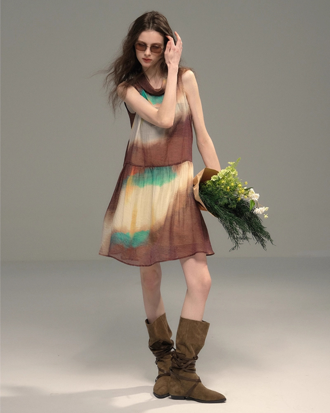 Tie-Dye Sleeveless Dress USY0007