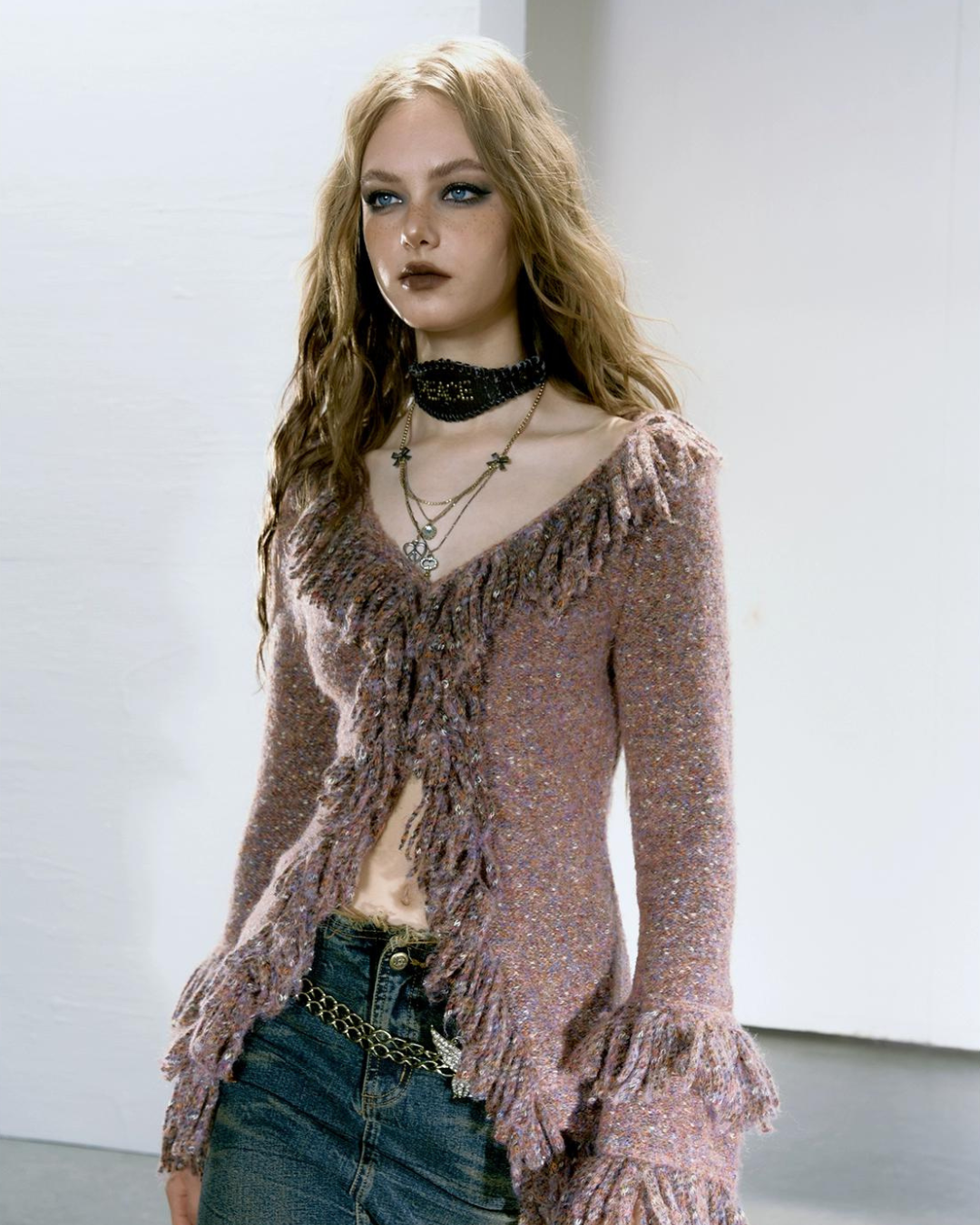 Floral Pink Classic Knit SAP0026