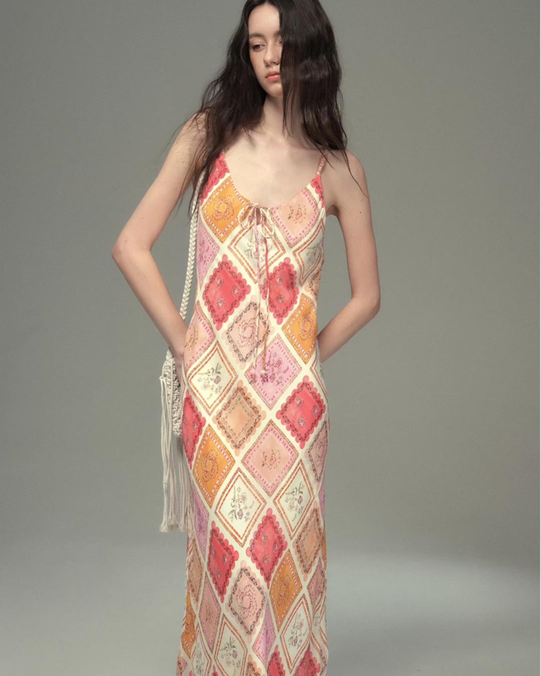 Asian Camisole Long Dress USY0005