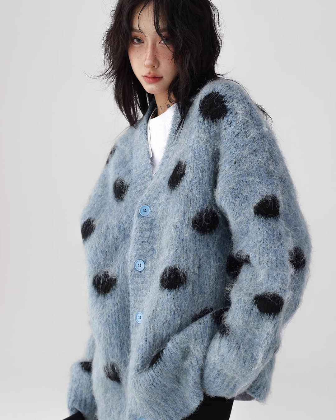 Polka Dot Knit Cardigan ACS0185