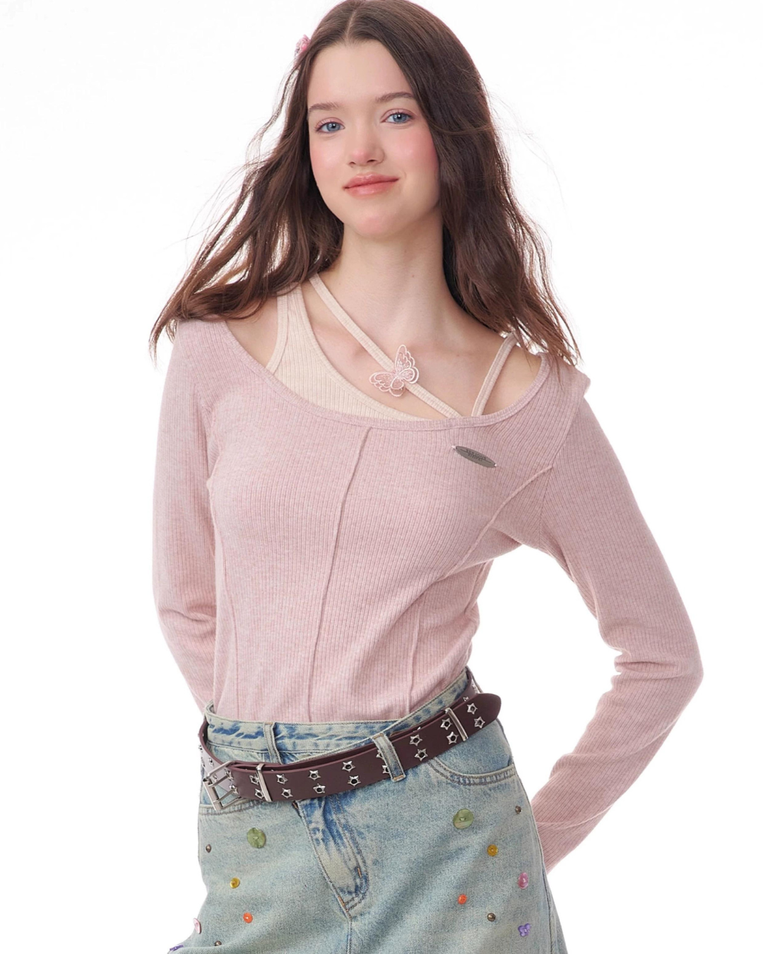 Layered Slim Knit Tops ZZF0346