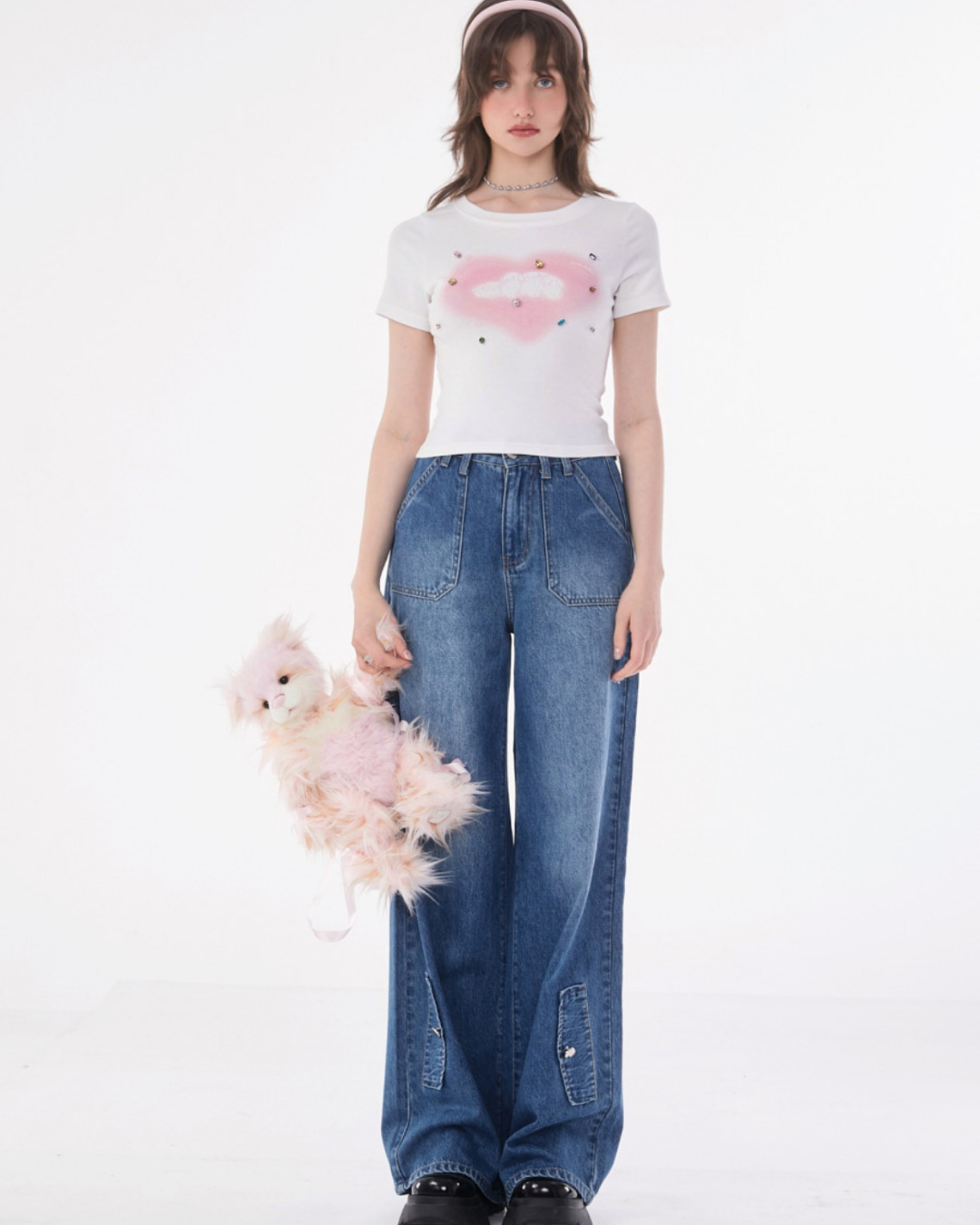 Rabbit Print Short Sleeve T-Shirt ZZF0186