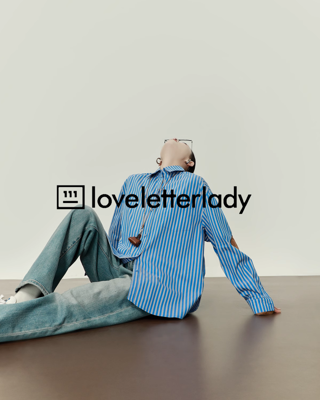 Blue Striped Patchwork Shirt LLA0415
