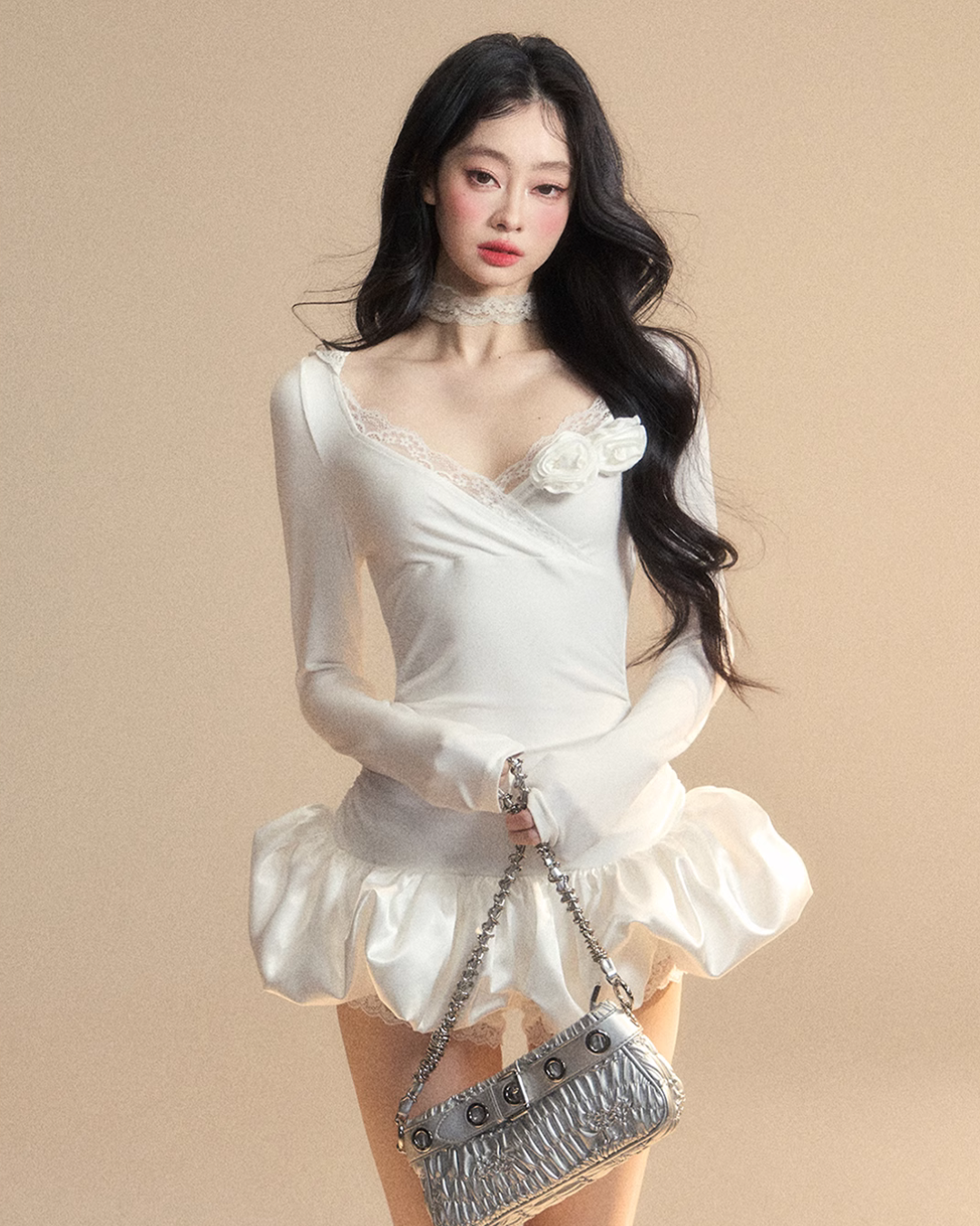 Race Hood Rose Mini Dress LAS0024