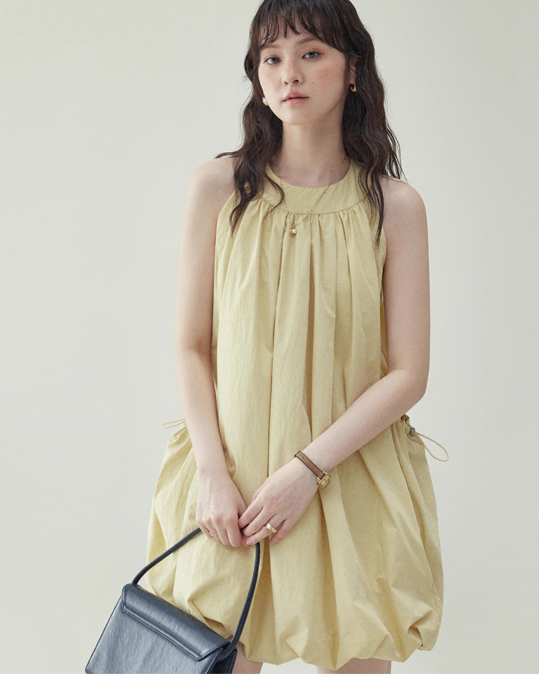 Sleeveless Balloon Silhouette Dress AMU0002