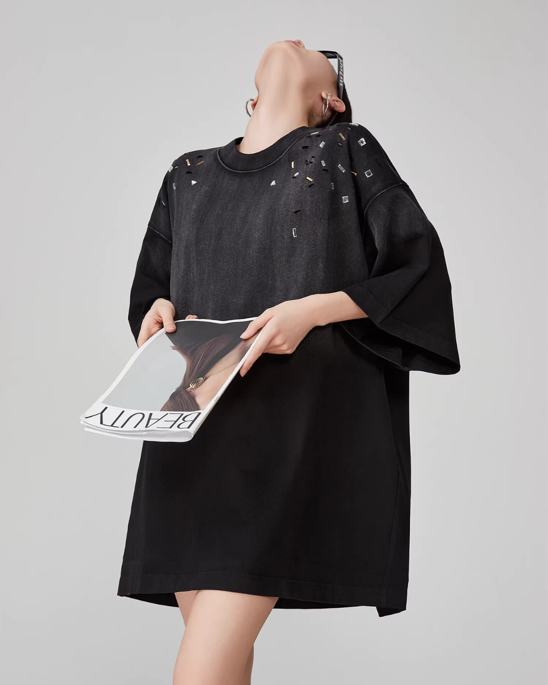 Gradient Short-Sleeve T-Shirt Dress FER0118