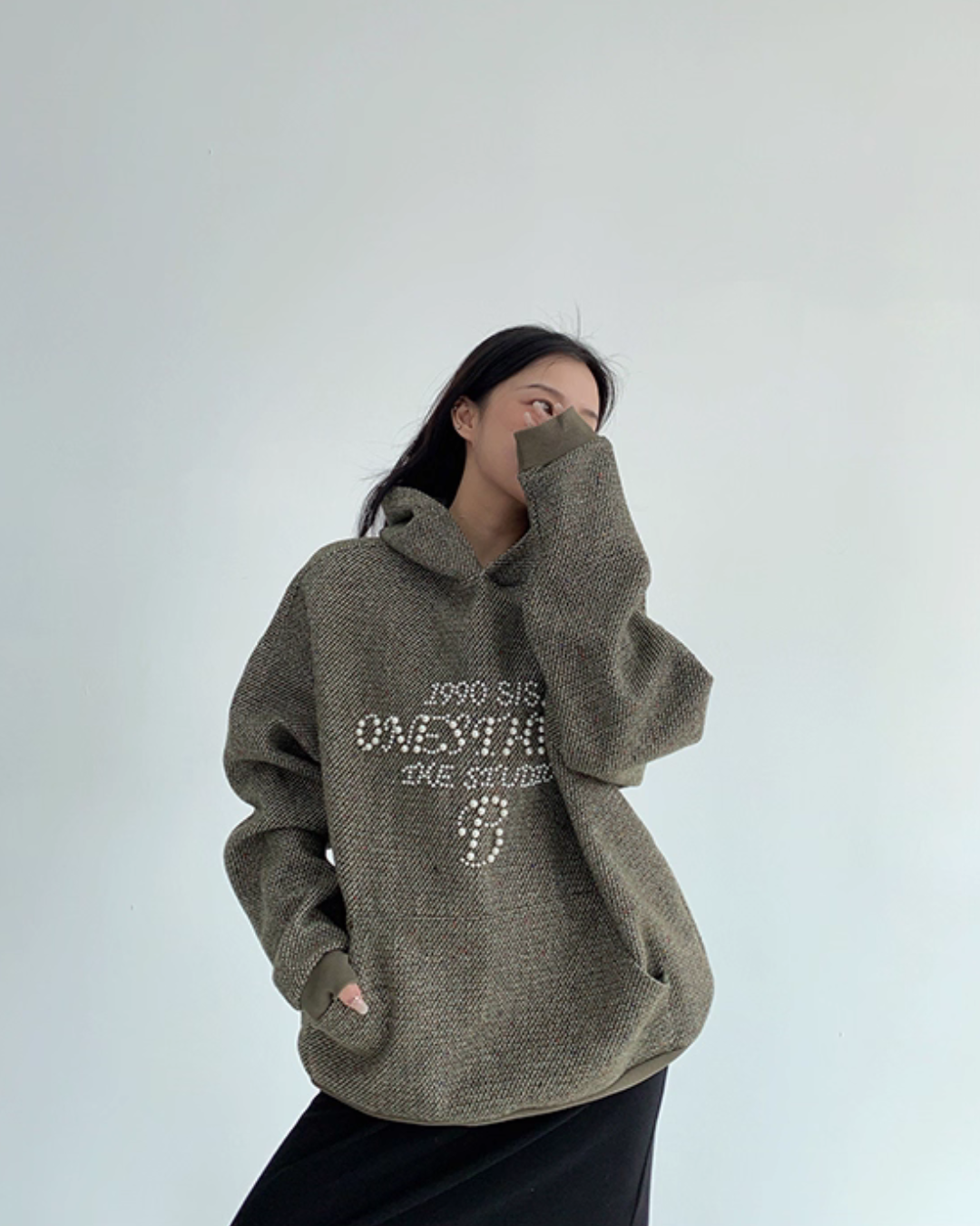 Pearl Logo Loose Hoodie YLS0955