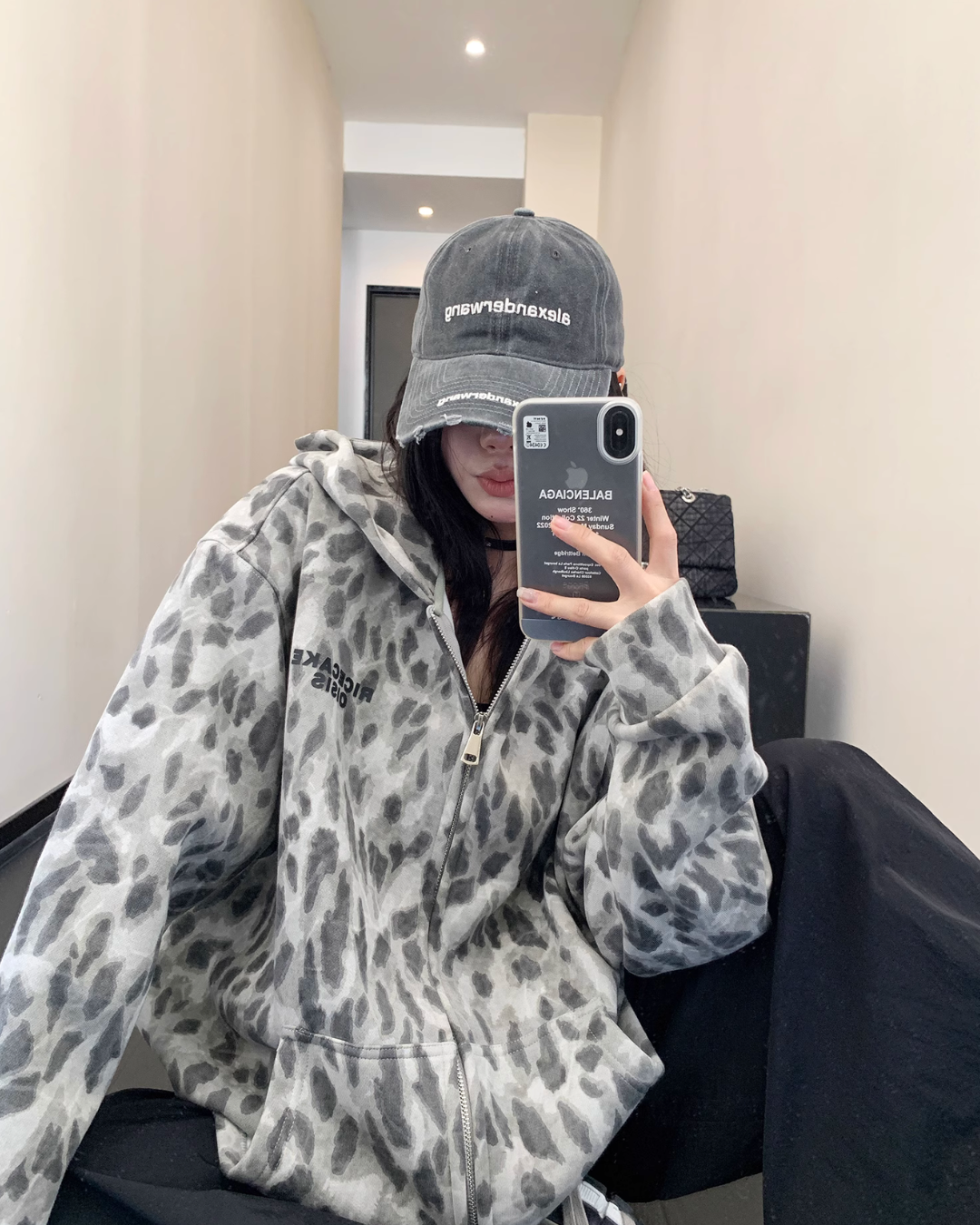 Leopard Print Hooded Jacket YLS0439