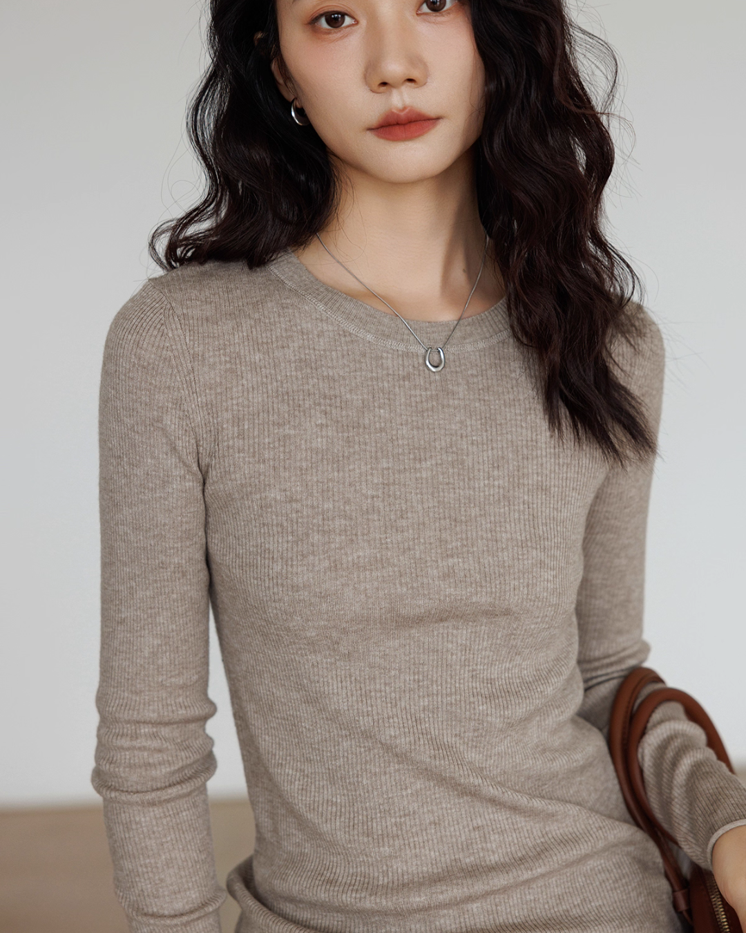 Round Neck Tight Long Sleeve Top VAS0138