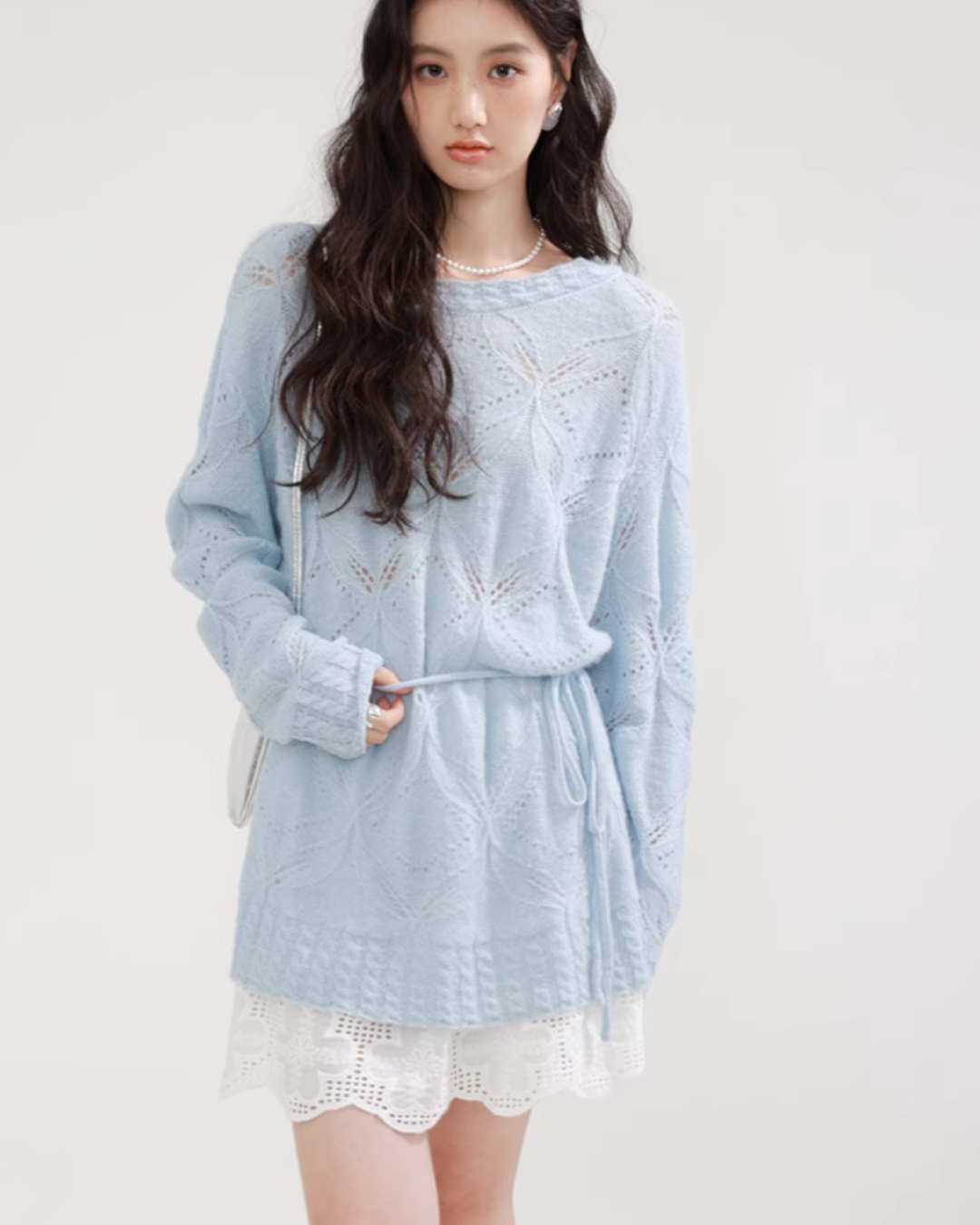 Lace Crochet Knit Dress CHS0010