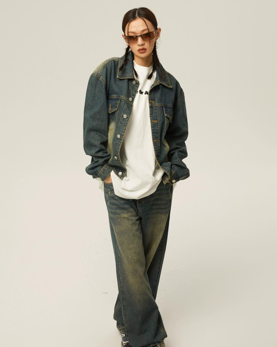 Vintage Denim Jacket & Denim Pants EZK0024