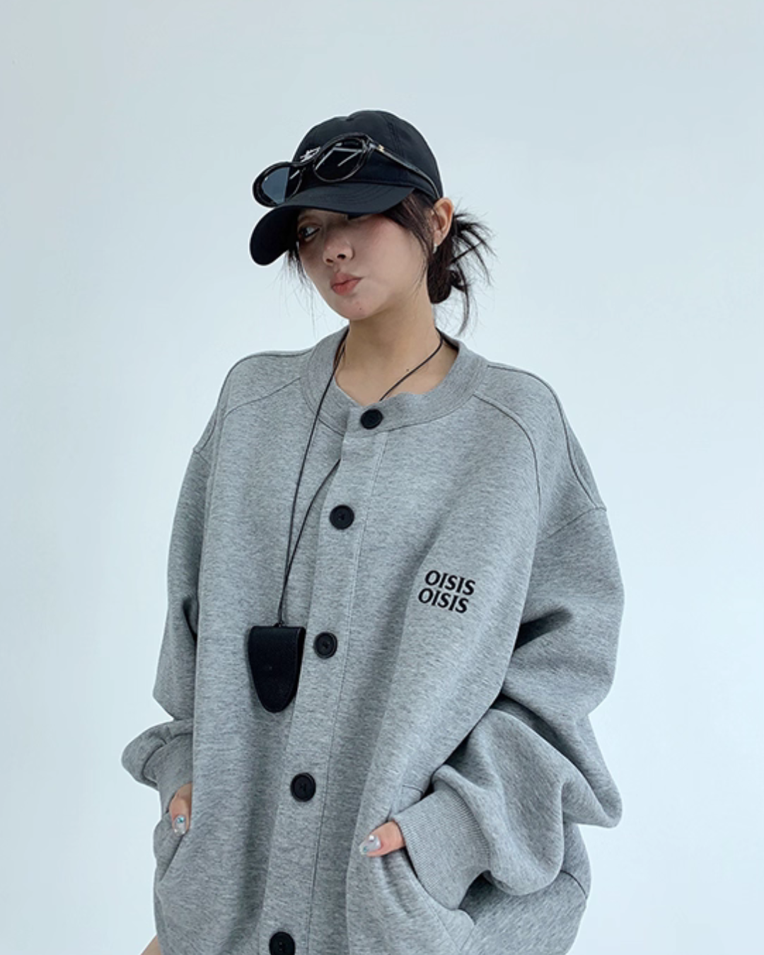 Round Neck Loose Cardigan YLS0891