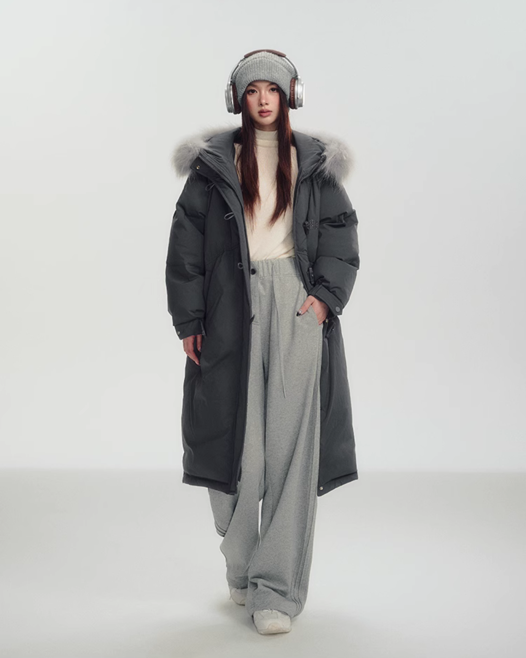 Fur Collar Long Down Jacket RCR0006