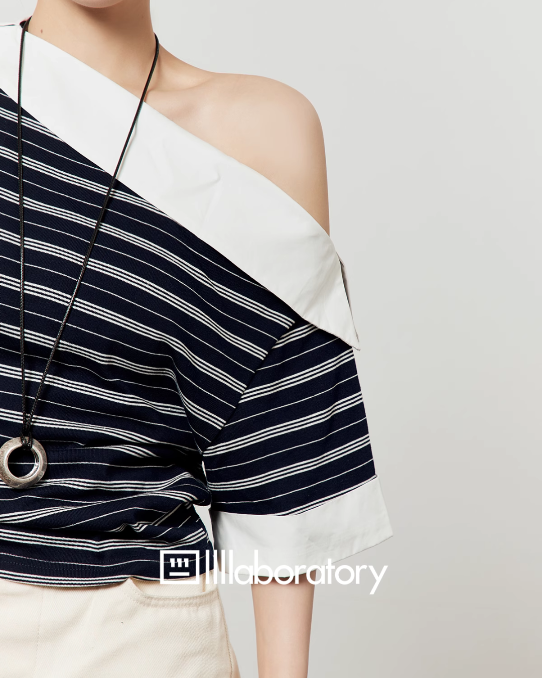 One Shoulder Border Top LLA0444