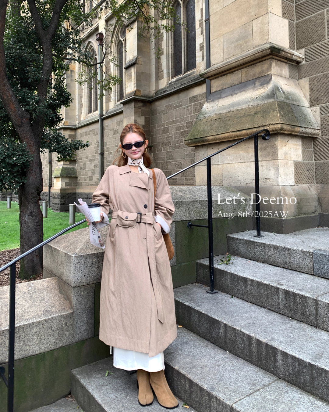 Belted Long Trench Coat DEM0012