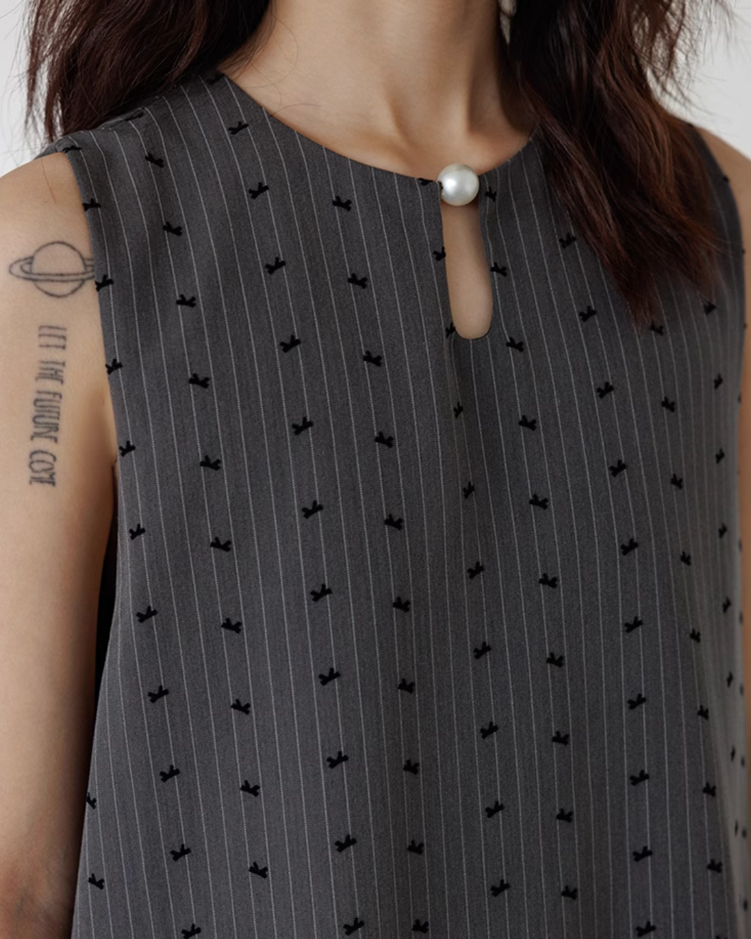 Ribbon Design Sleeveless Dress VAS0014